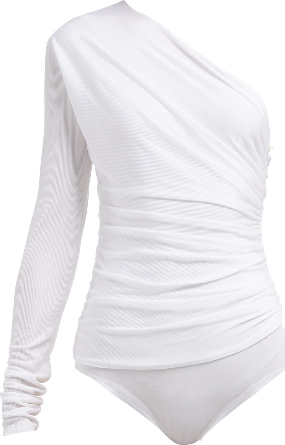 Alexandre Vauthier One-shoulder ribbed bodysuit