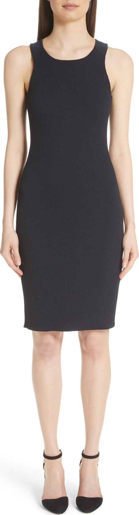 Emporio Armani Stretch Jacquard Tank Dress