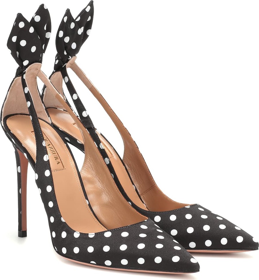 Aquazzura Deneuve 105 polka-dot pumps