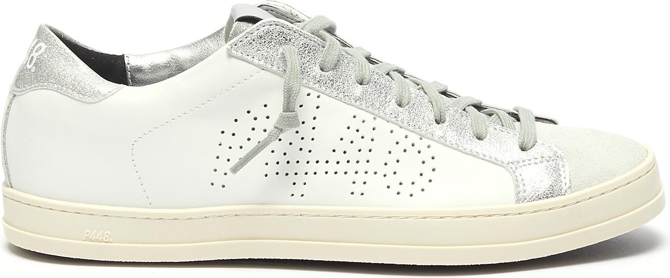 P448 'John' metallic tab leather sneakers