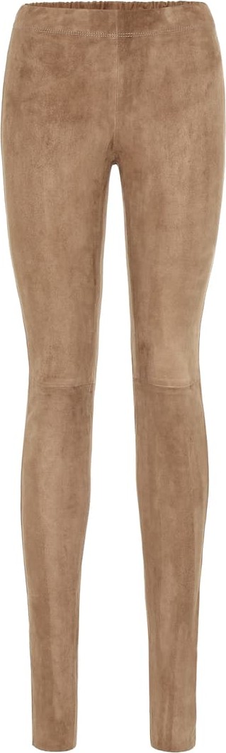 Joseph Mid-rise suede leggings