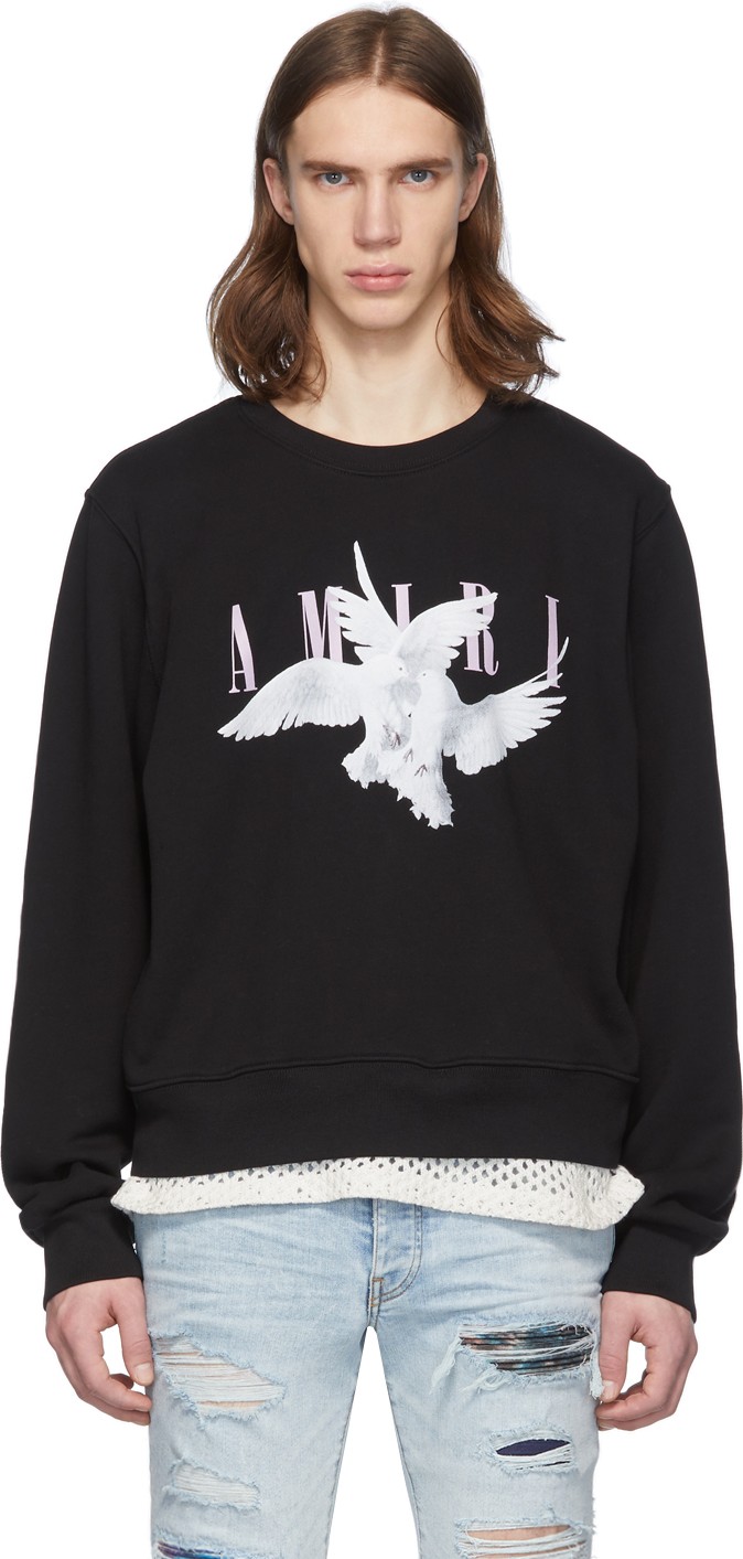 Amiri Black Doves Sweatshirt