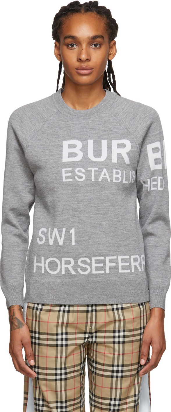 Burberry London England Grey Acheron Sweater