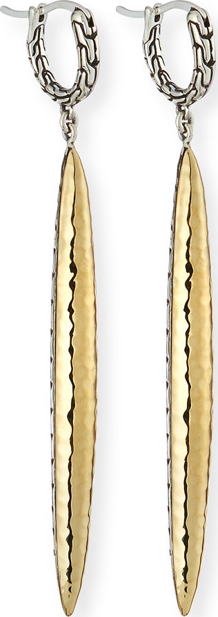 John Hardy Classic Chain Hammered Drop Earrings