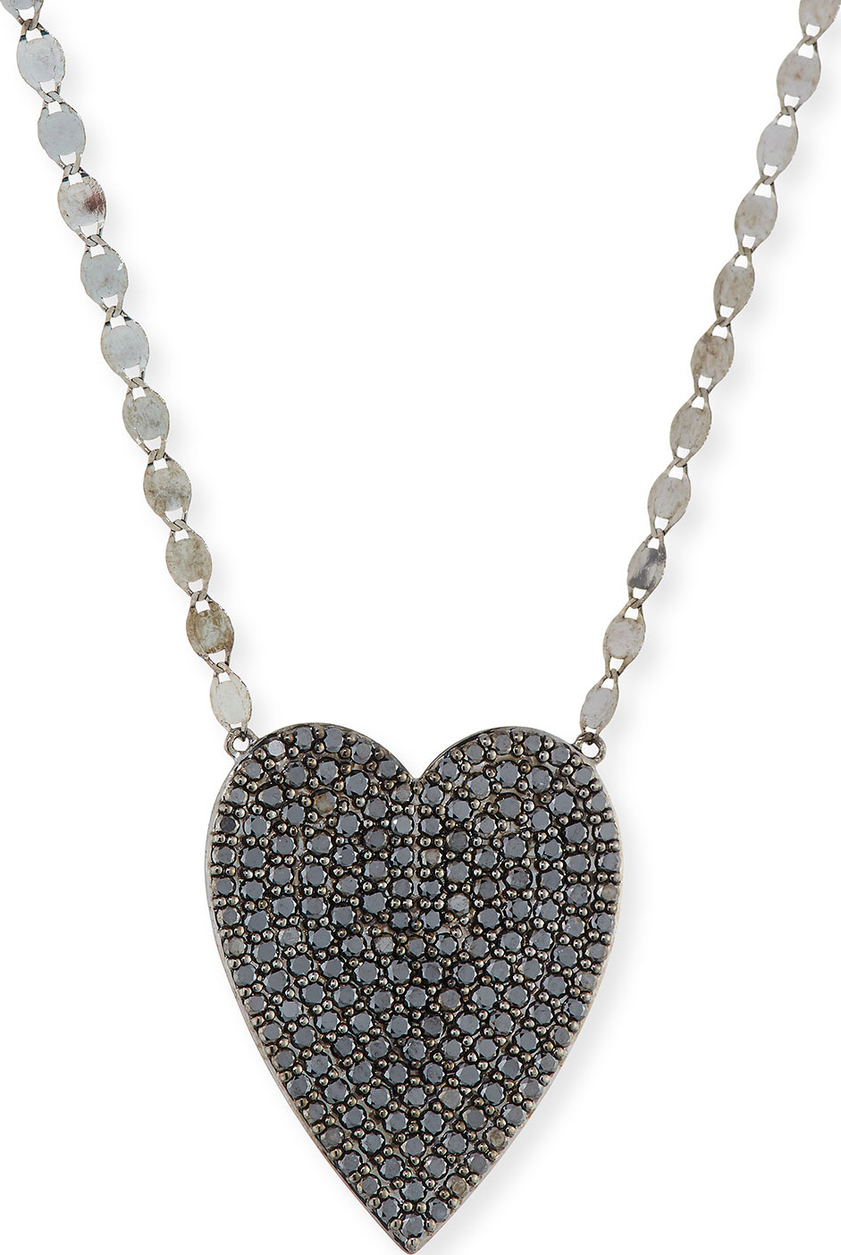 Lana 14k Reckless Black Diamond Heart Necklace