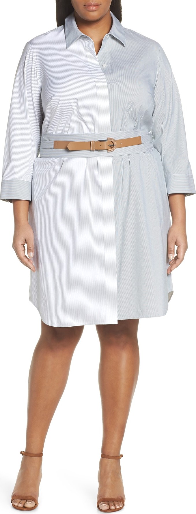 Lafayette 148 New York Peggy Stripe Shirtdress