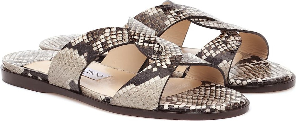 Jimmy Choo Atia snake-effect leather sandals