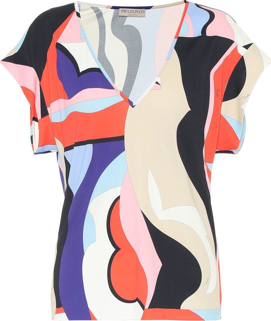 Emilio Pucci Printed jersey top