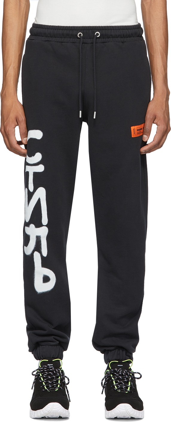 Heron Preston Black Spray 'Style' Lounge Pants