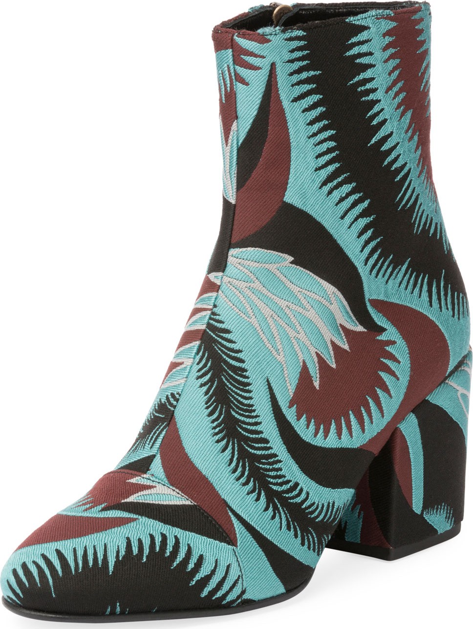 Dries Van Noten Southwestern Fabric Ankle Booties