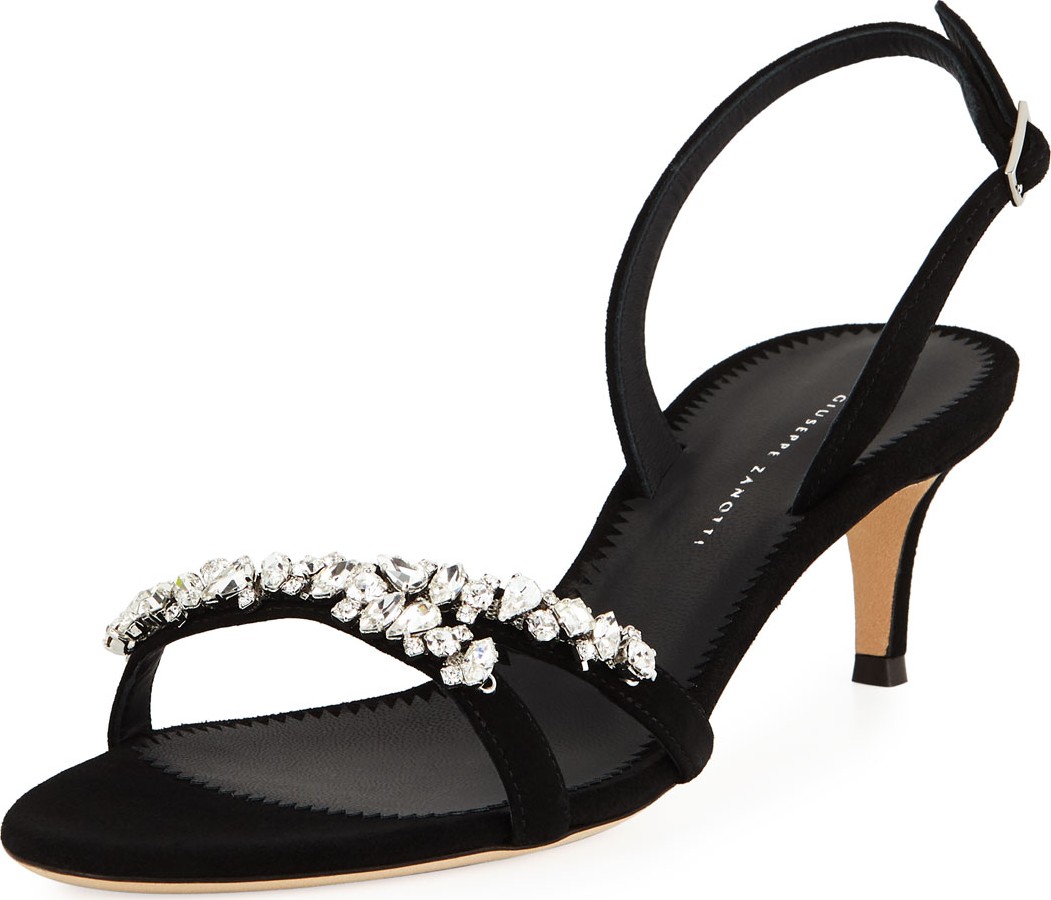 Giuseppe Zanotti Rhinestone Slingback Sandals
