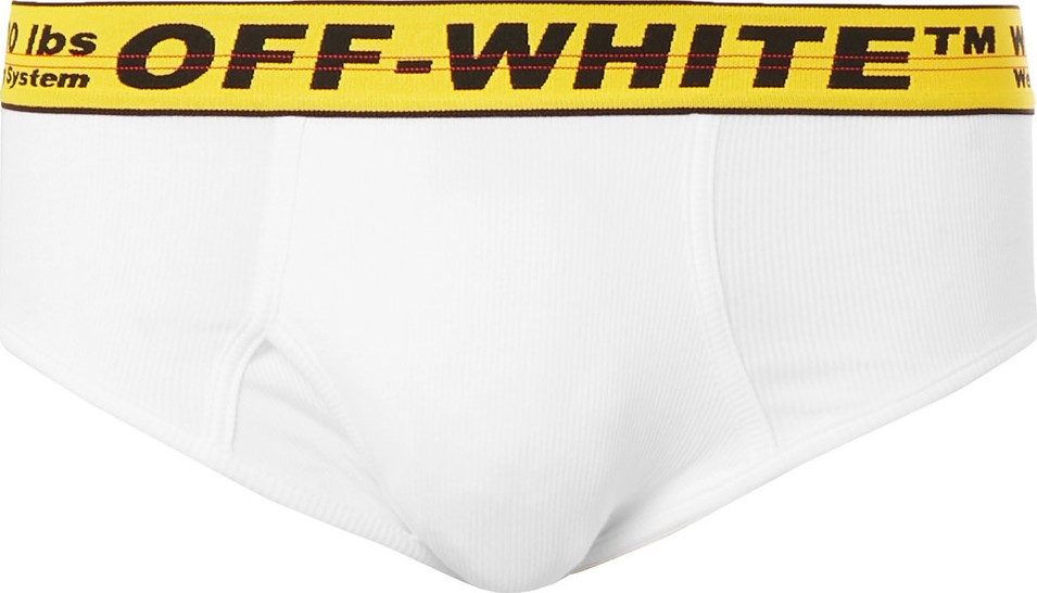 Off White Stretch-Cotton Briefs