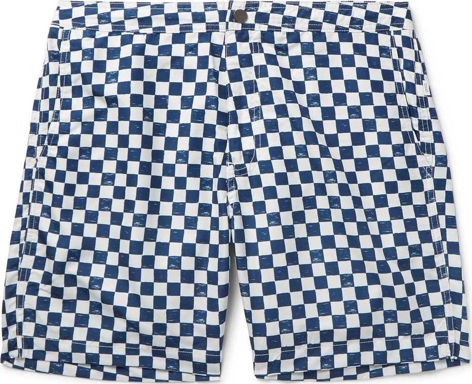 Onia Calder Long-Length Printed Swim Shorts