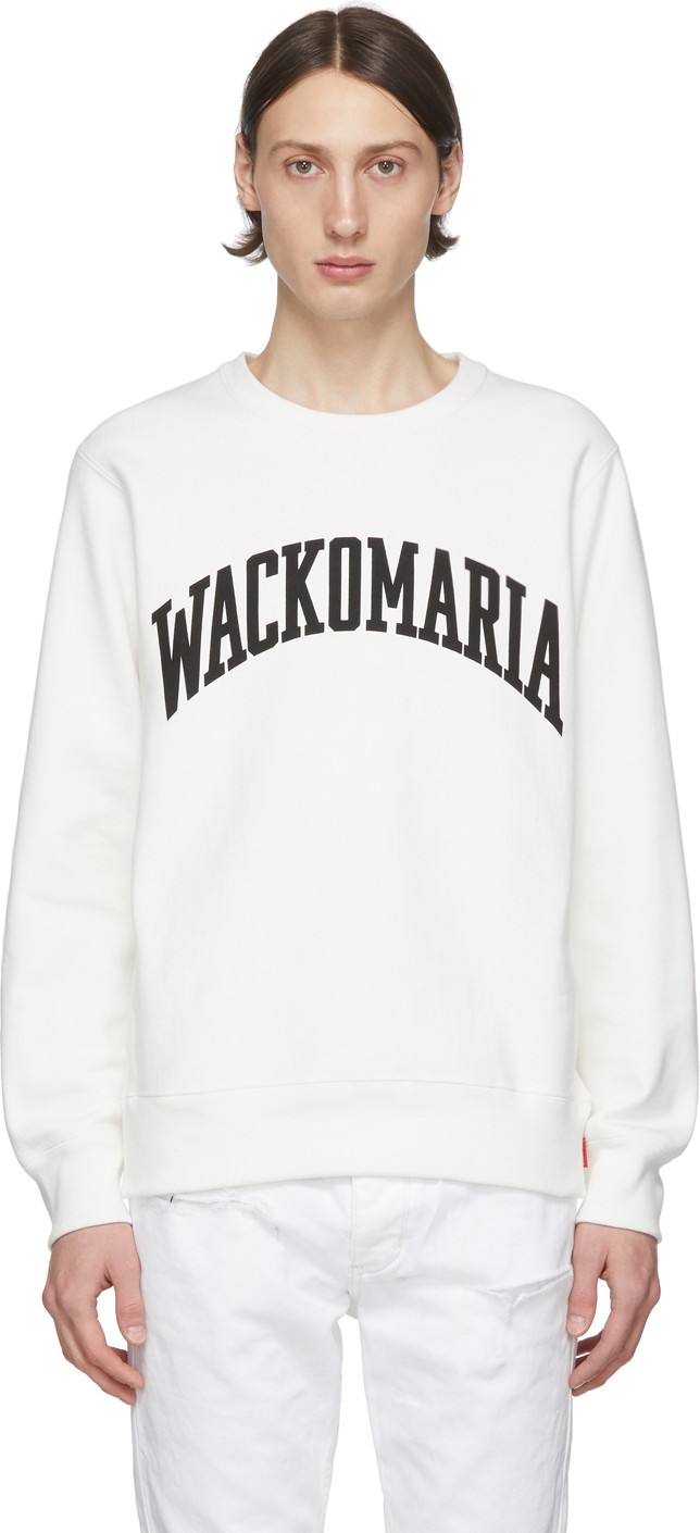 Wacko Maria White Heavyweight Logo Sweatshirt