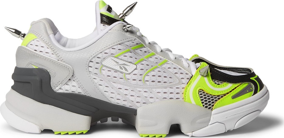 Vetements + Reebok Spike Runner 400 Rubber-Trimmed Mesh Sneakers