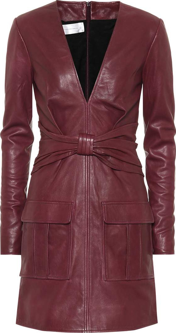 VICTORIA, VICTORIA BECKHAM Leather minidress