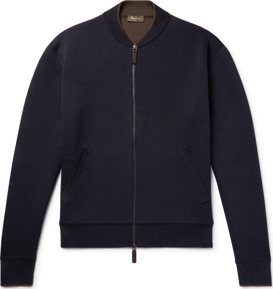 Berluti Silk and Cotton-Blend Zip-Up Cardigan