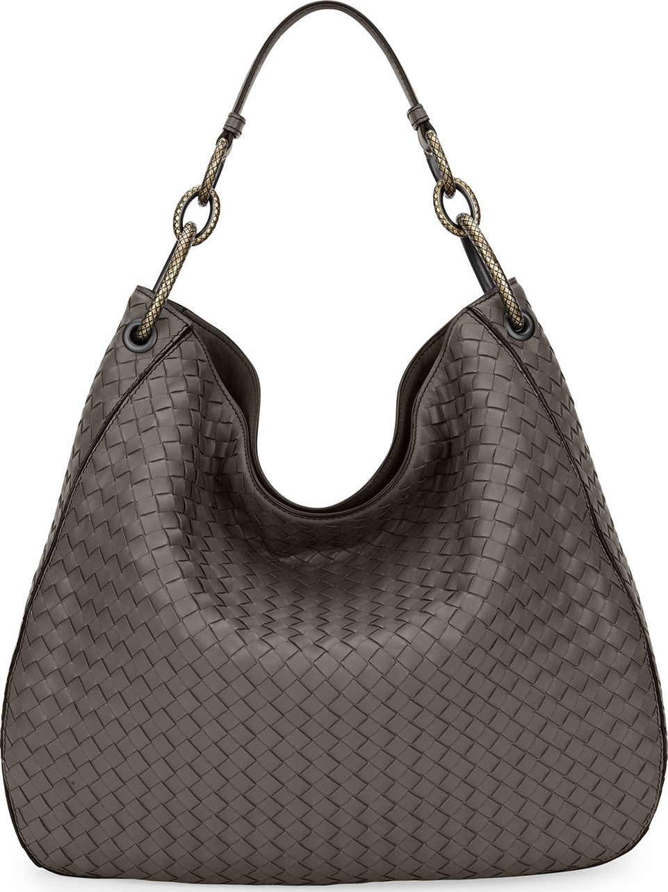 Bottega Veneta Large Loop Intrecciato Leather Shoulder Hobo Bag