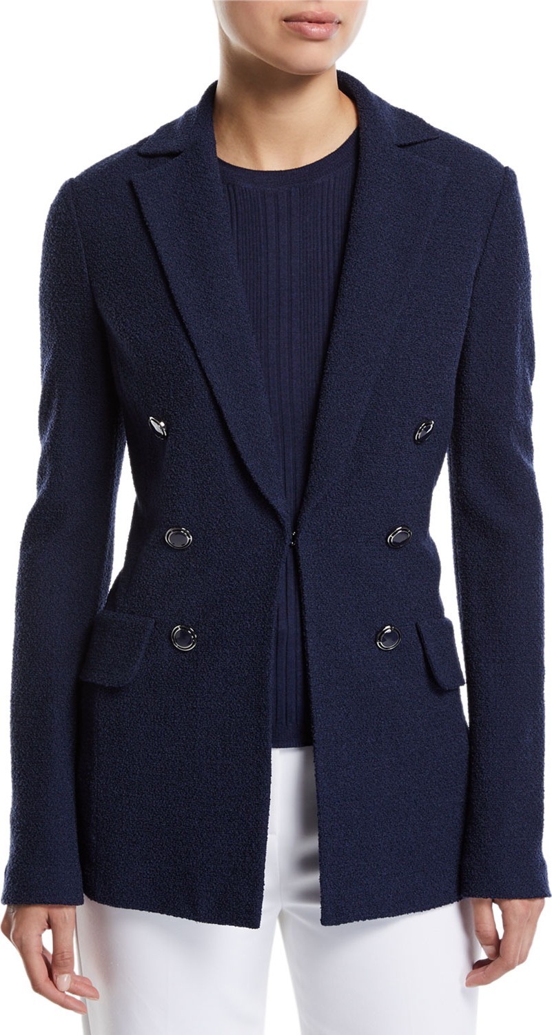 St. John Ana Boucle Wool-Blend Jacket