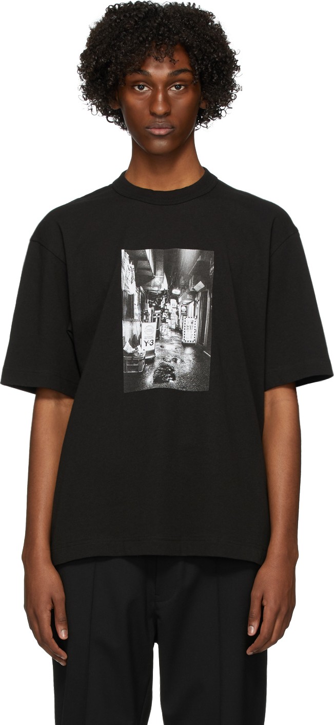 Y-3 Black Alleyway Graphic T-Shirt