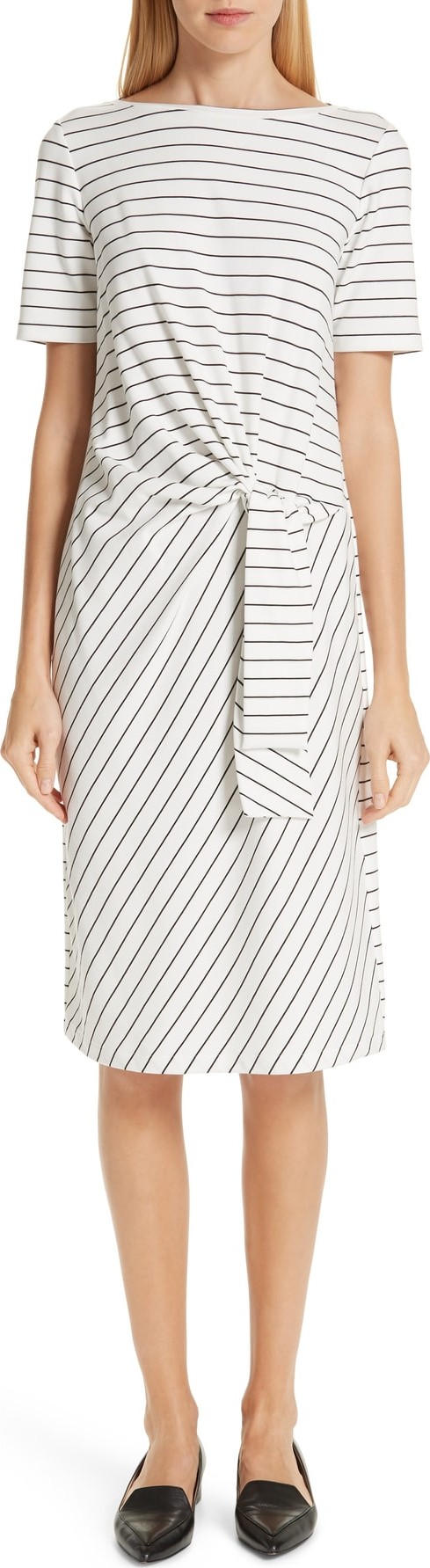 Lafayette 148 New York Glendora Knotted Stripe Dress