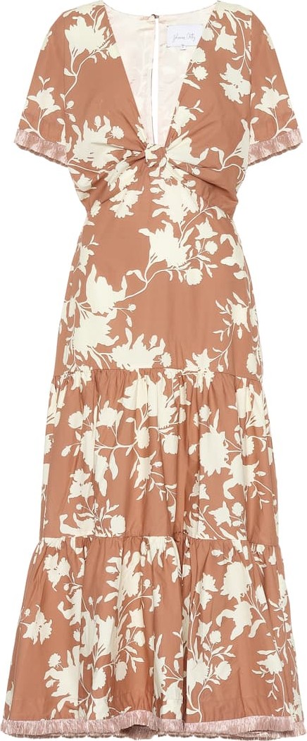 Johanna Ortiz Tea House cotton-blend midi dress