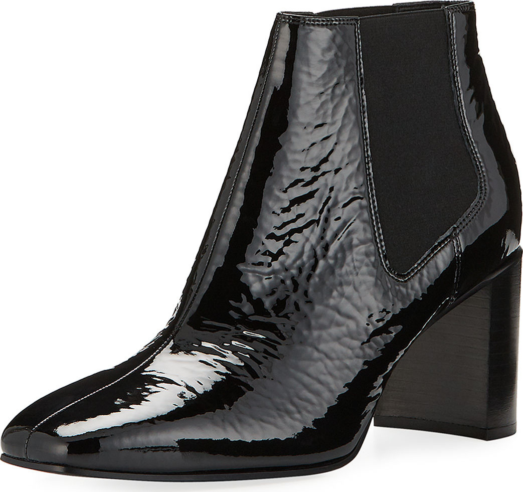 Rag & Bone Aslen Mid-Heel Patent Chelsea Booties