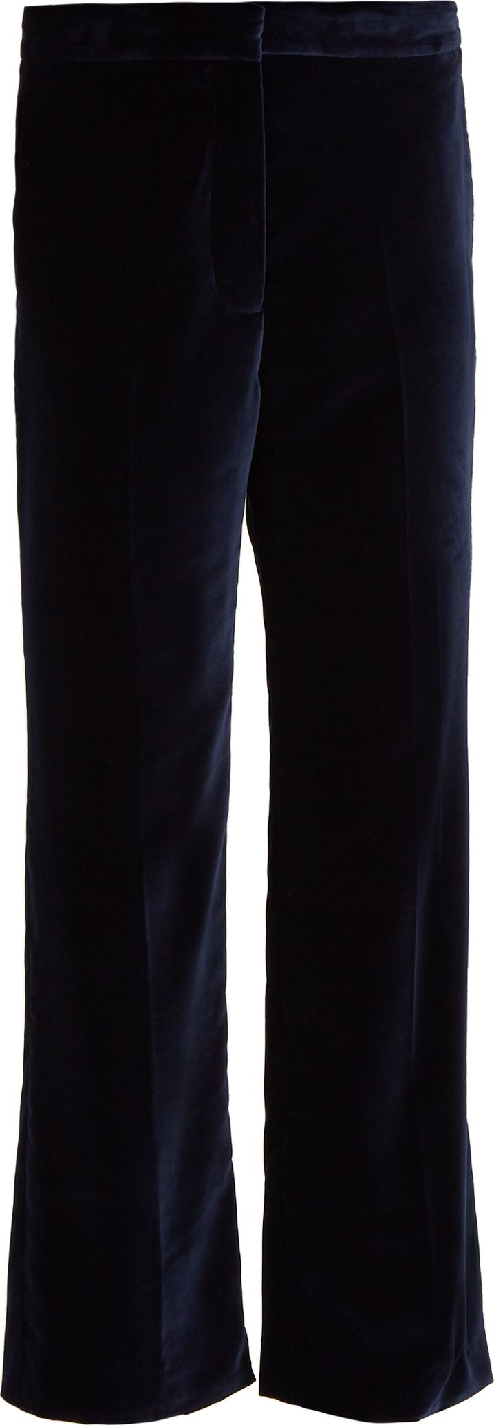 Stella McCartney Kick-flare cropped velvet trousers
