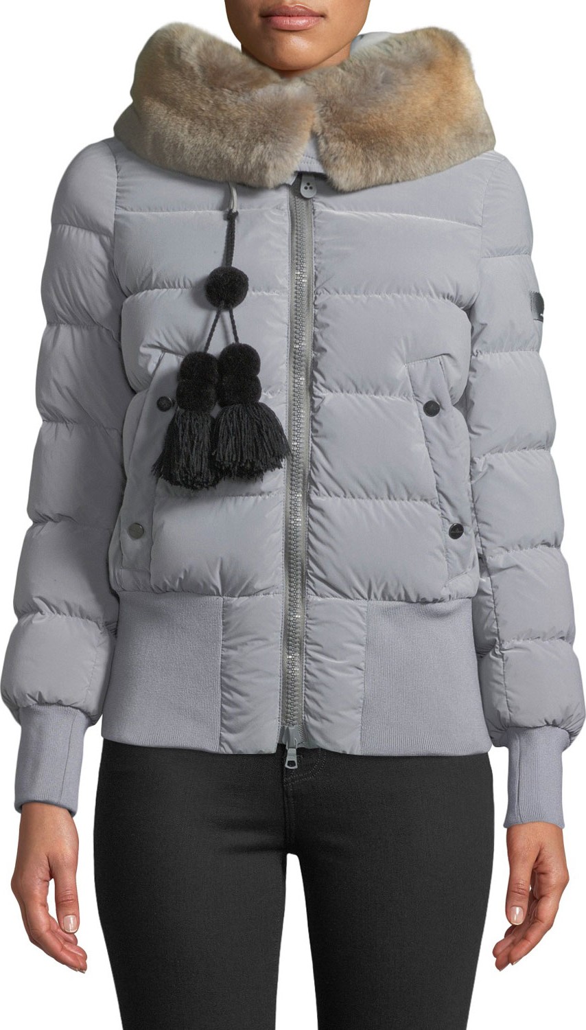 Peuterey Hotas Quilted Puffer Jacket w/ Fur Collar