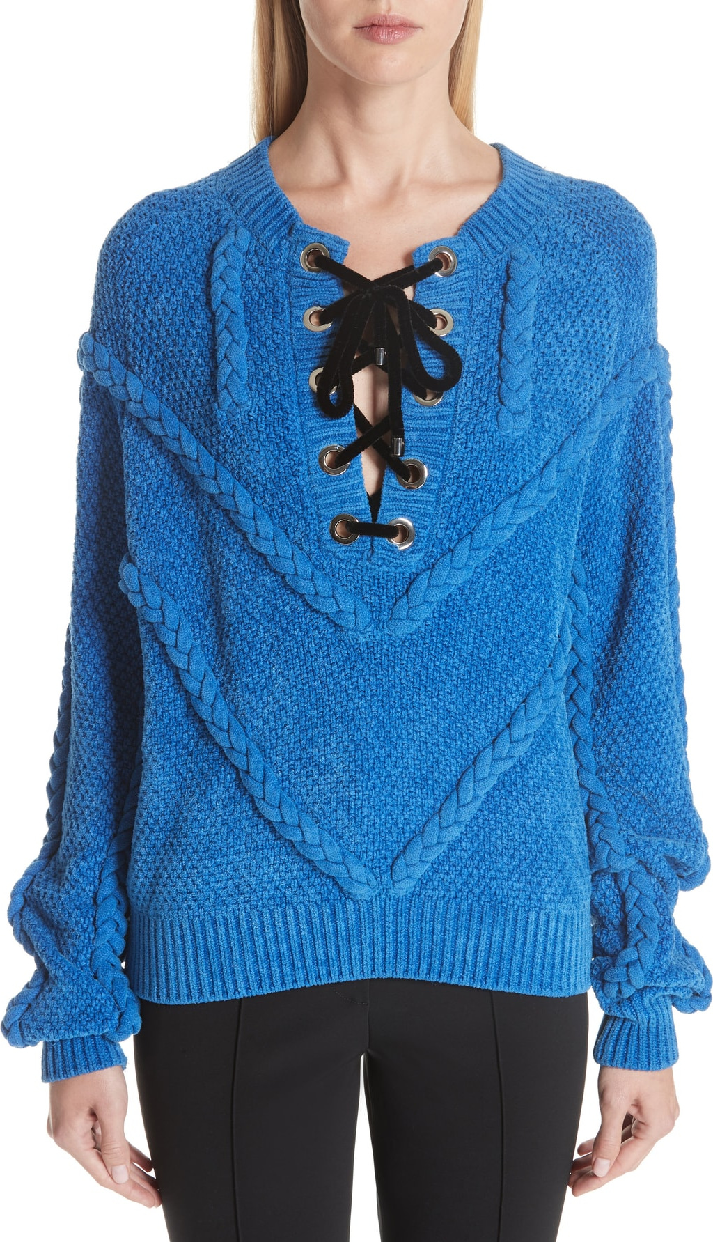 Yigal Azrouel Cable Knit Chenille Sweater