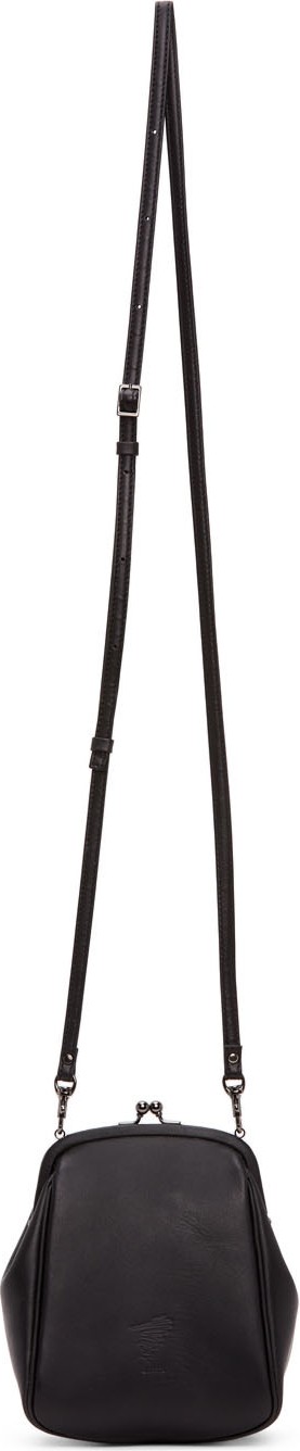 Yohji Yamamoto Black Clasp Shoulder Bag