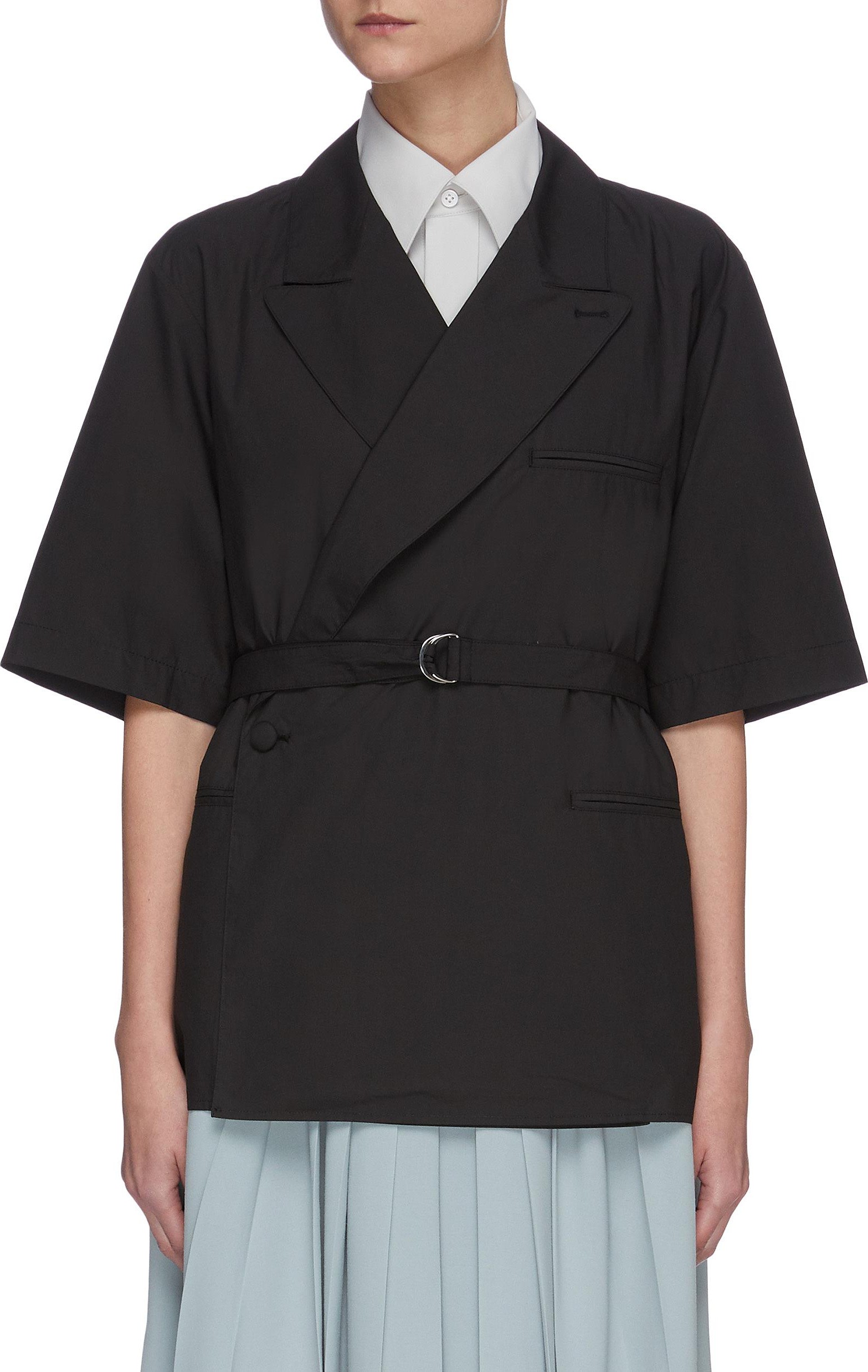 Sans Titre Notch lapel belted blazer