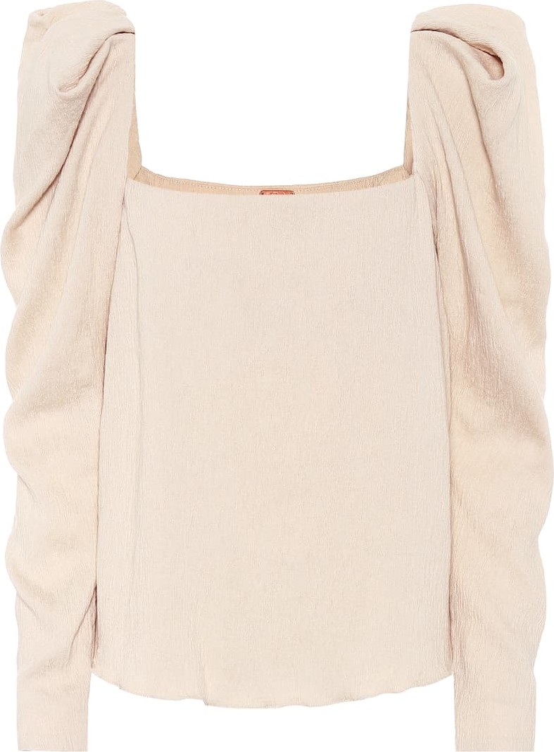 Johanna Ortiz Grass Like Sand plissé blouse
