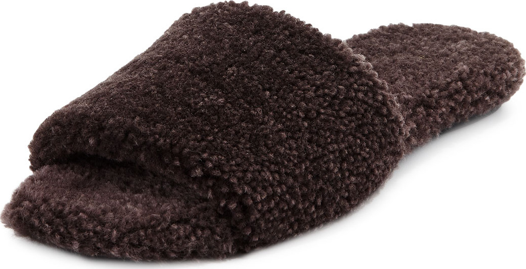 THE ROW Teddy Shearling Fur Flat Slide Sandal