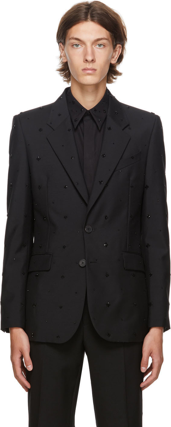 Givenchy - Black Embroidered Evening Blazer