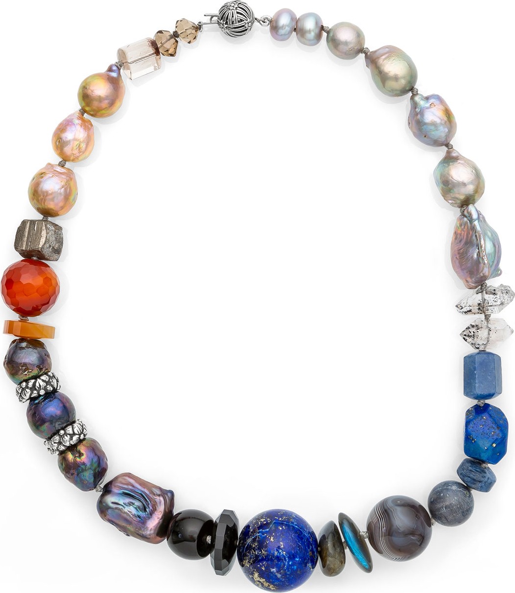 Stephen Dweck Multi-Stone & Pearl Short Necklace