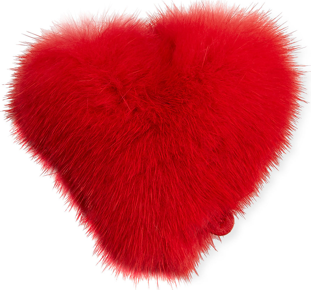 Anya Hindmarch Heart Mink Sticker for Handbag, Red
