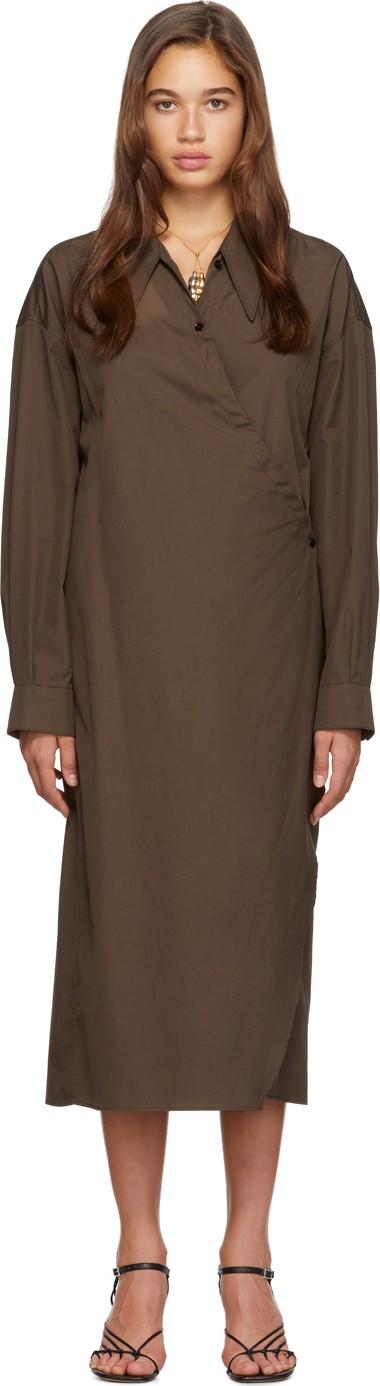 Lemaire Brown New Twisted Dress