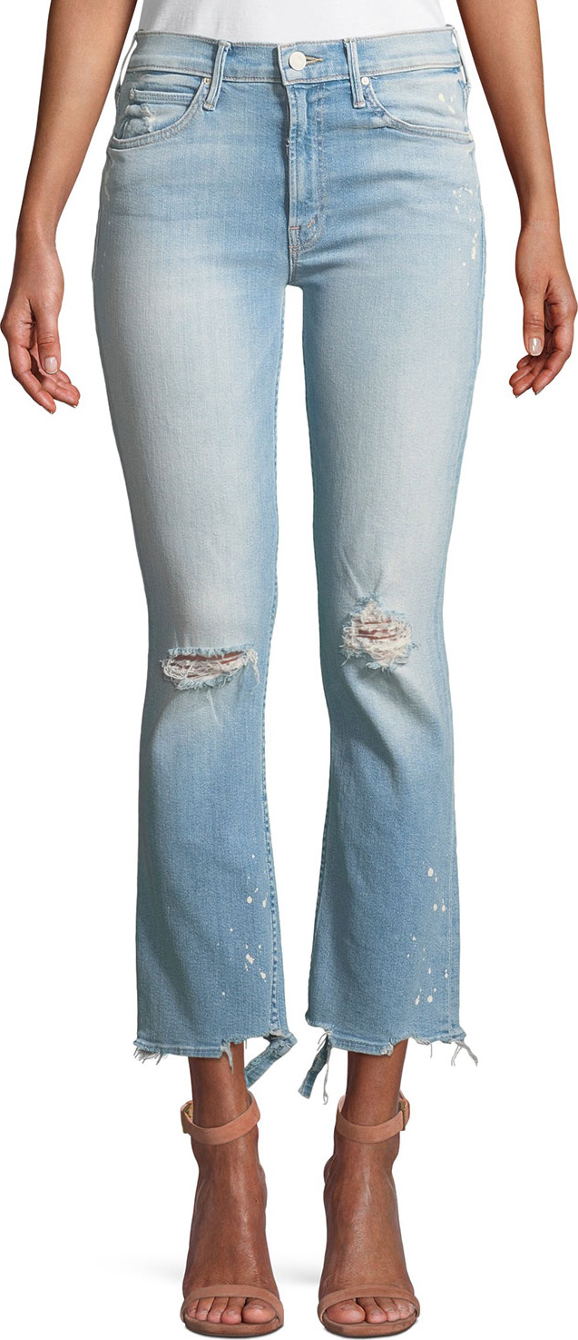 MOTHER Dutchie Distressed Ankle Jeans