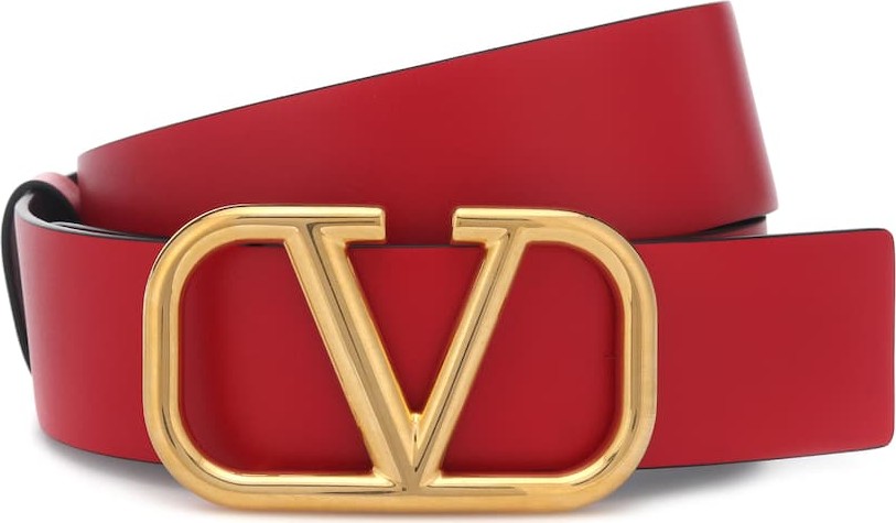 Valentino Valentino Garavani Go Logo leather belt