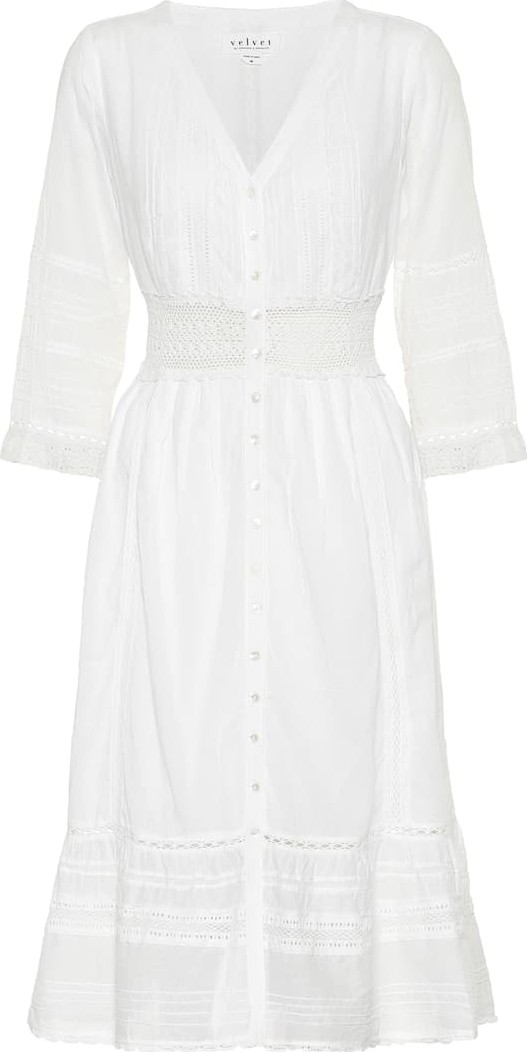 Velvet By Graham & Spencer Angi cotton midi dress