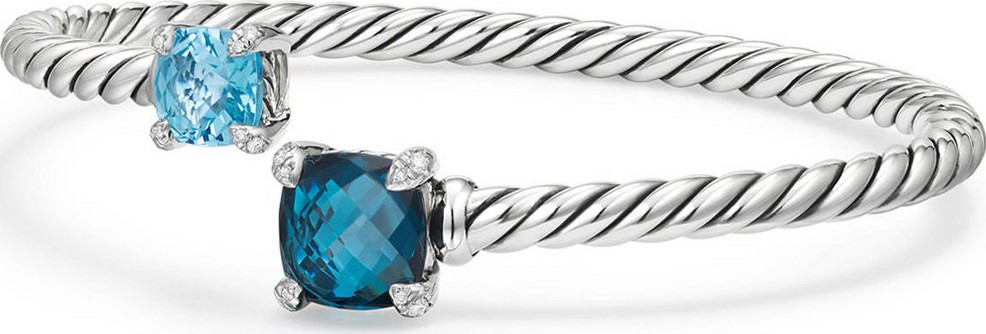 David Yurman Châtelaine Bypass Cuff Bracelet with Diamonds
