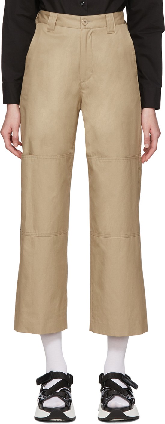 MM6 Maison Margiela Beige Double Knee Trousers