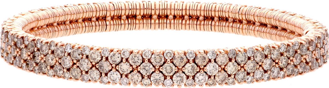 Roberto Demeglio CASHMERE 18k Rose Gold Diamond Stretch Bracelet