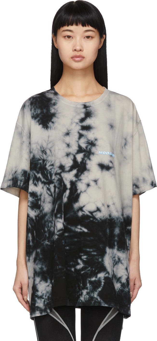 Off White Beige Tie-Dye 'Modern' T-Shirt