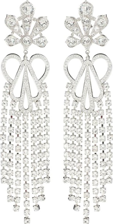 Paco Rabanne Crystal-embellished clip-on earrings