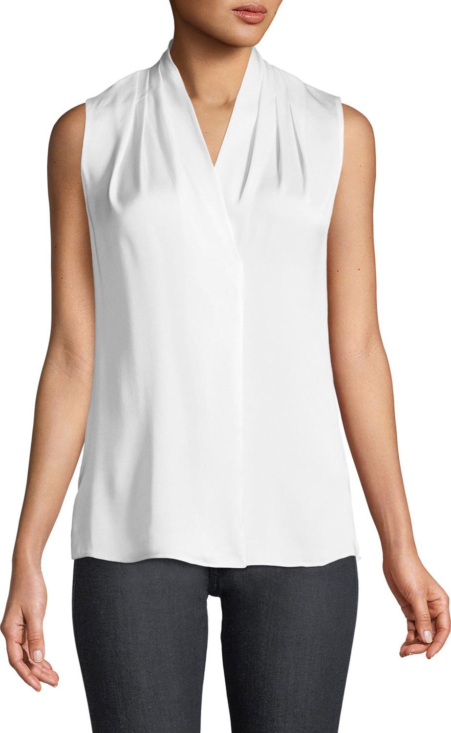 KOBI HALPERIN Mila Silk-Stretch Sleeveless Top