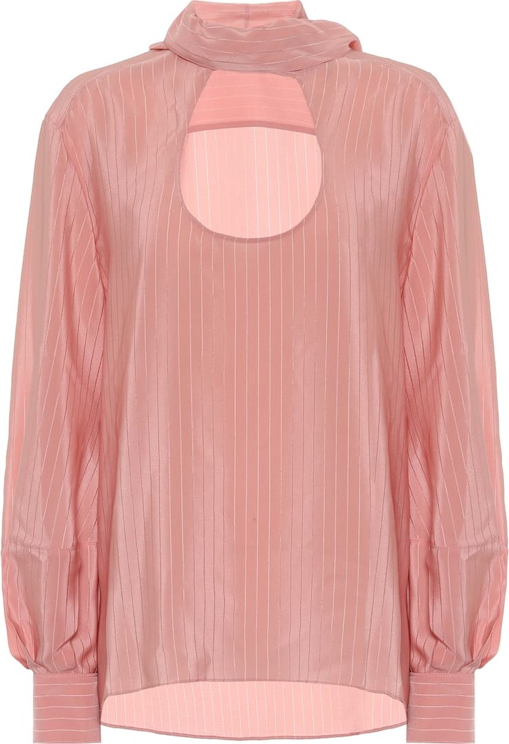Chloe Striped silk blouse