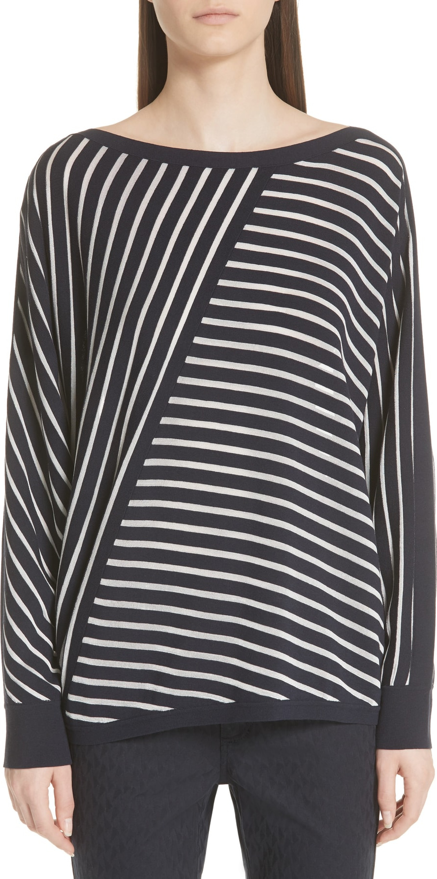Lafayette 148 New York Multidirection Stripe Sweater