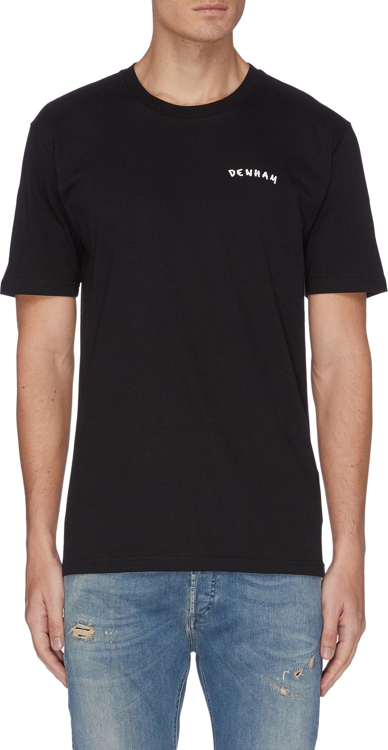 Denham Panther print cotton T-shirt